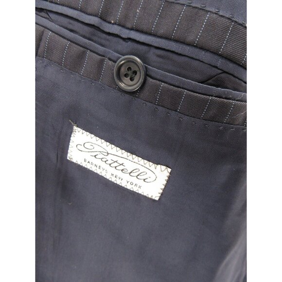 Barneys New York Sport Coat 44 Long Loro Piana Fabric Blazer Pinstripe - Picture 12 of 15